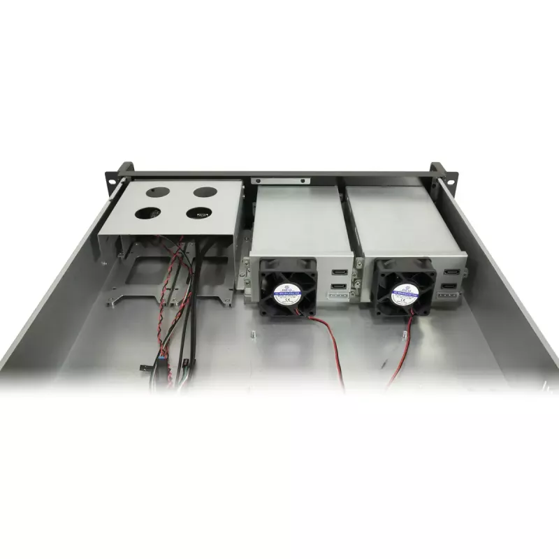 Rack de servidor Inter-Tech 2U-2504 Preto 480x527x89mm Ventoinha de 60mm