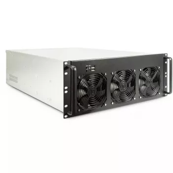 Caixa de computador Inter-Tech 4F28 Rack Preto, Prateado