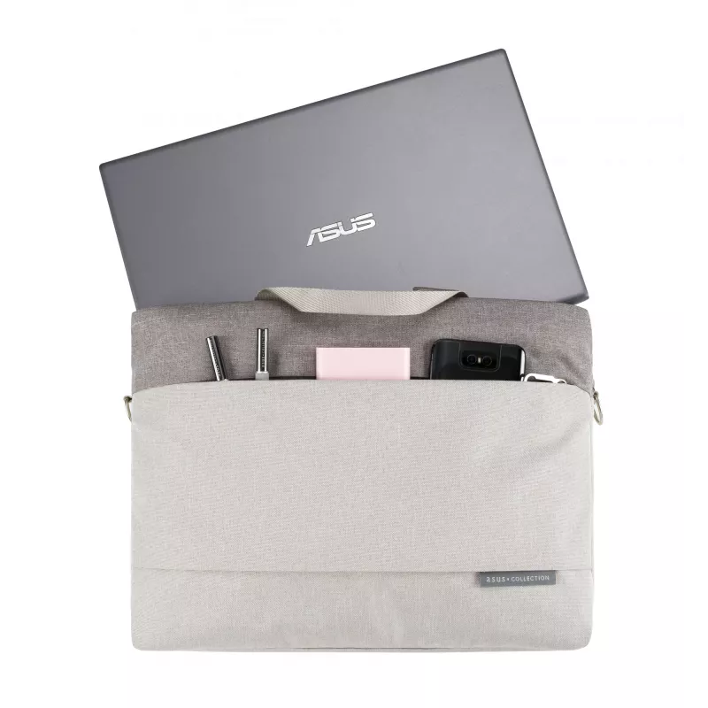 Capa sleeve ASUS EOS 2 Carry Bag 39,6 cm (15,6 polegadas) – poliéster, 0,48 kg, pegas de transporte e alça de ombro