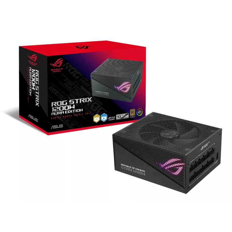 Fonte de alimentação ASUS ROG STRIX 1200W Gold Aura Edition 20+4 pin ATX ATX Preto