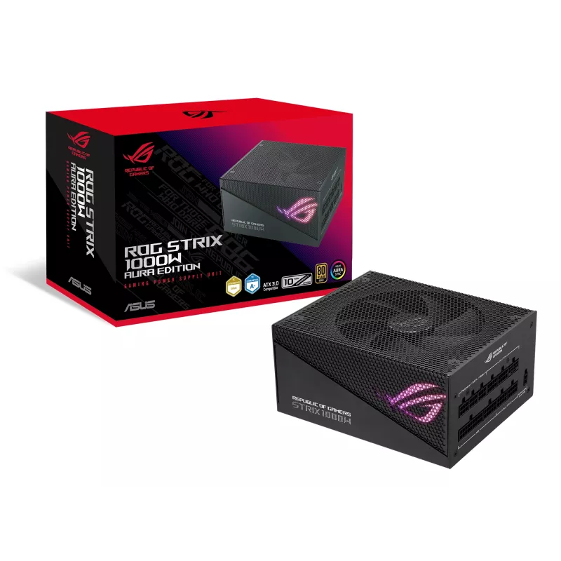 Fonte de alimentação ASUS ROG Strix 1000W Gold Aura Edition 20+4 pin ATX ATX Preto
