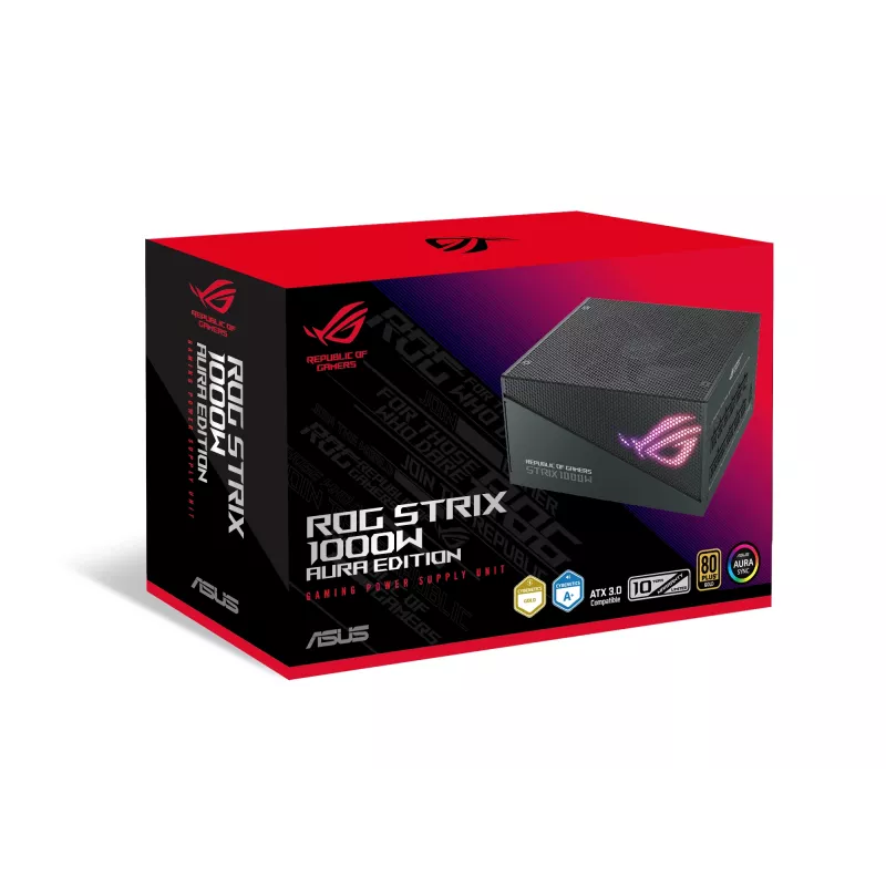 Fonte de alimentação ASUS ROG Strix 1000W Gold Aura Edition 20+4 pin ATX ATX Preto