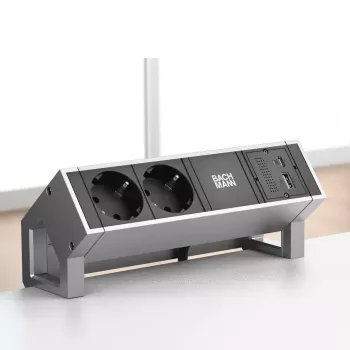 Bachmann 917.229 CM módulo replicador de portas, USB-C PD 100 W, 2x USB-A, Mini DisplayPort, RJ45