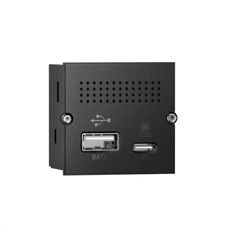 Bachmann 917.229 CM módulo replicador de portas, USB-C PD 100 W, 2x USB-A, Mini DisplayPort, RJ45