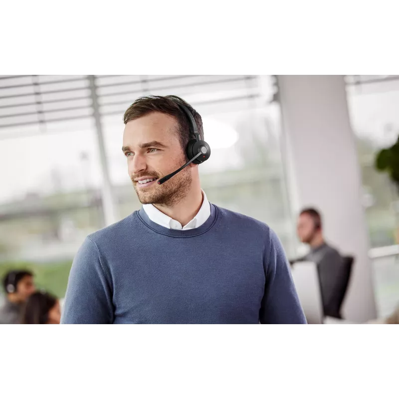 Jabra Engage 55 MS Stereo Headset sem fios com arco de cabeça escritório/call center USB Type-A preto