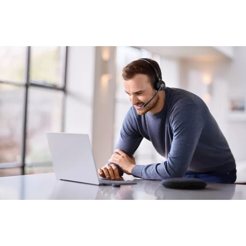 Jabra Engage 55 MS Stereo Headset sem fios com arco de cabeça escritório/call center USB Type-A preto