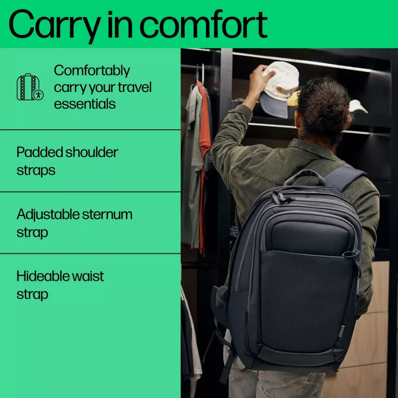 Mochila para portátil HP Travel Plus 30L 17 polegadas, mochila, 43,2 cm (17 polegadas), 1,08 kg