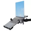 StarTech.com A2-LAPTOP-DESK-MOUNT braço de monitor ajustável com tabuleiro VESA para portátil, para portátil até 4,5 kg (9,9 lb) e um único ecrã, montagem com grampo em C ou passa-cabos, aço/plástico, preto