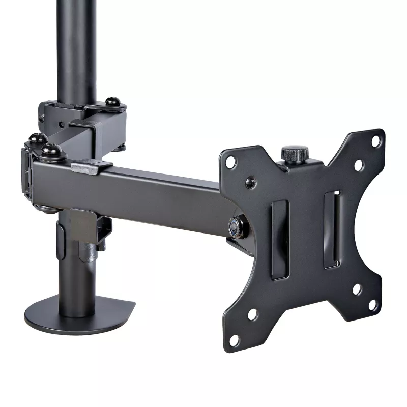 StarTech.com A2-LAPTOP-DESK-MOUNT braço de monitor ajustável com tabuleiro VESA para portátil, para portátil até 4,5 kg (9,9 lb) e um único ecrã, montagem com grampo em C ou passa-cabos, aço/plástico, preto