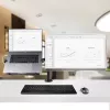 StarTech.com A2-LAPTOP-DESK-MOUNT braço de monitor ajustável com tabuleiro VESA para portátil, para portátil até 4,5 kg (9,9 lb) e um único ecrã, montagem com grampo em C ou passa-cabos, aço/plástico, preto