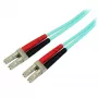 Cabo de fibra ótica StarTech.com 10m LC/UPC para LC/UPC OM3 multimodo, cabo zipcord full duplex 50/125µm, 100G, baixa atenuação de inserção, cabo jumper de fibra ótica LSZH