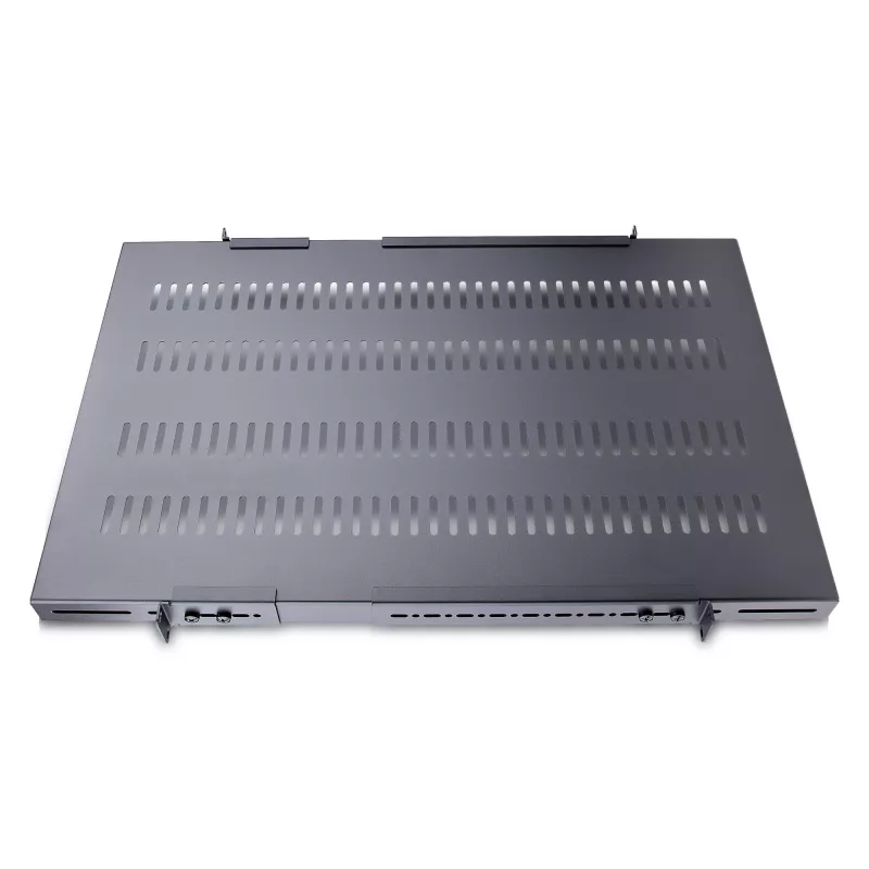 StarTech.com ADJSHELFHDV prateleira 1U ajustável ventilada para rack de servidor, para cargas pesadas, 150 kg, profundidade de montagem ajustável 49,5–97,4 cm (19,5–38 polegadas), 19 polegadas, preta
