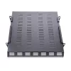 StarTech.com ADJSHELFHDV prateleira 1U ajustável ventilada para rack de servidor, para cargas pesadas, 150 kg, profundidade de montagem ajustável 49,5–97,4 cm (19,5–38 polegadas), 19 polegadas, preta