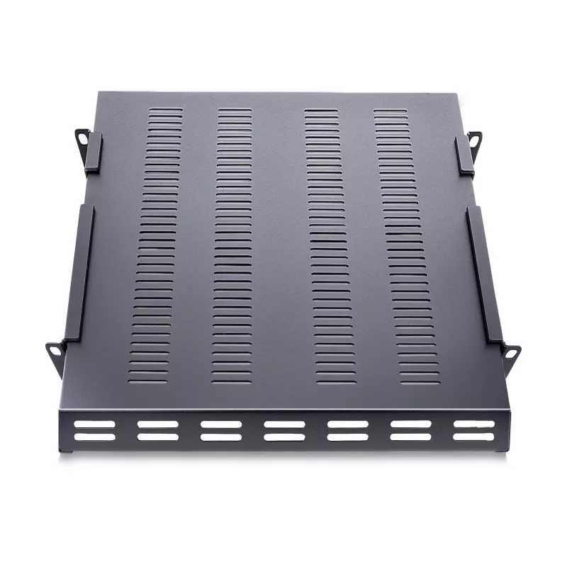 StarTech.com ADJSHELFHDV prateleira 1U ajustável ventilada para rack de servidor, para cargas pesadas, 150 kg, profundidade de montagem ajustável 49,5–97,4 cm (19,5–38 polegadas), 19 polegadas, preta