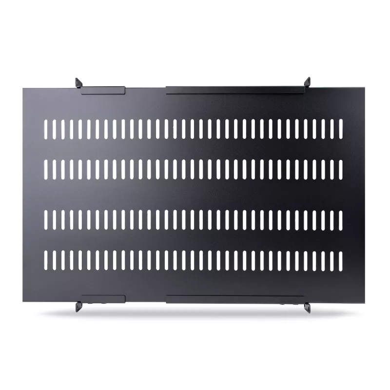 StarTech.com ADJSHELFHDV prateleira 1U ajustável ventilada para rack de servidor, para cargas pesadas, 150 kg, profundidade de montagem ajustável 49,5–97,4 cm (19,5–38 polegadas), 19 polegadas, preta