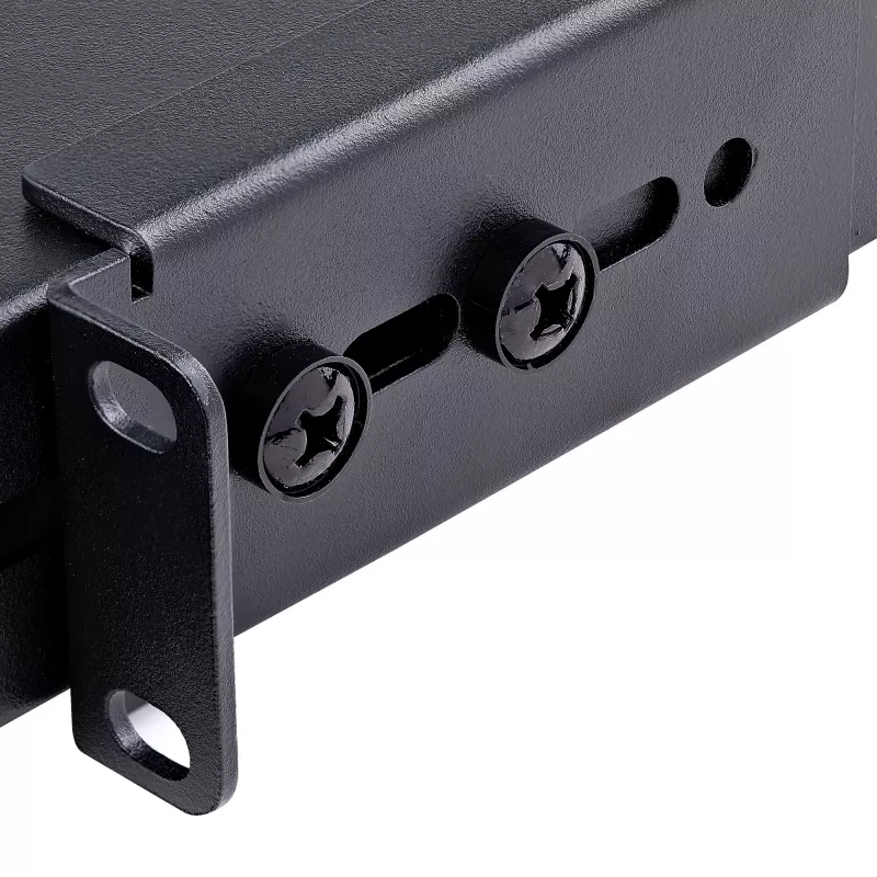 StarTech.com ADJSHELFHDV prateleira 1U ajustável ventilada para rack de servidor, para cargas pesadas, 150 kg, profundidade de montagem ajustável 49,5–97,4 cm (19,5–38 polegadas), 19 polegadas, preta