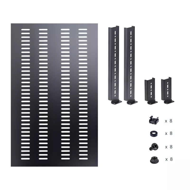 StarTech.com ADJSHELFHDV prateleira 1U ajustável ventilada para rack de servidor, para cargas pesadas, 150 kg, profundidade de montagem ajustável 49,5–97,4 cm (19,5–38 polegadas), 19 polegadas, preta