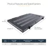 StarTech.com ADJSHELFHDV prateleira 1U ajustável ventilada para rack de servidor, para cargas pesadas, 150 kg, profundidade de montagem ajustável 49,5–97,4 cm (19,5–38 polegadas), 19 polegadas, preta