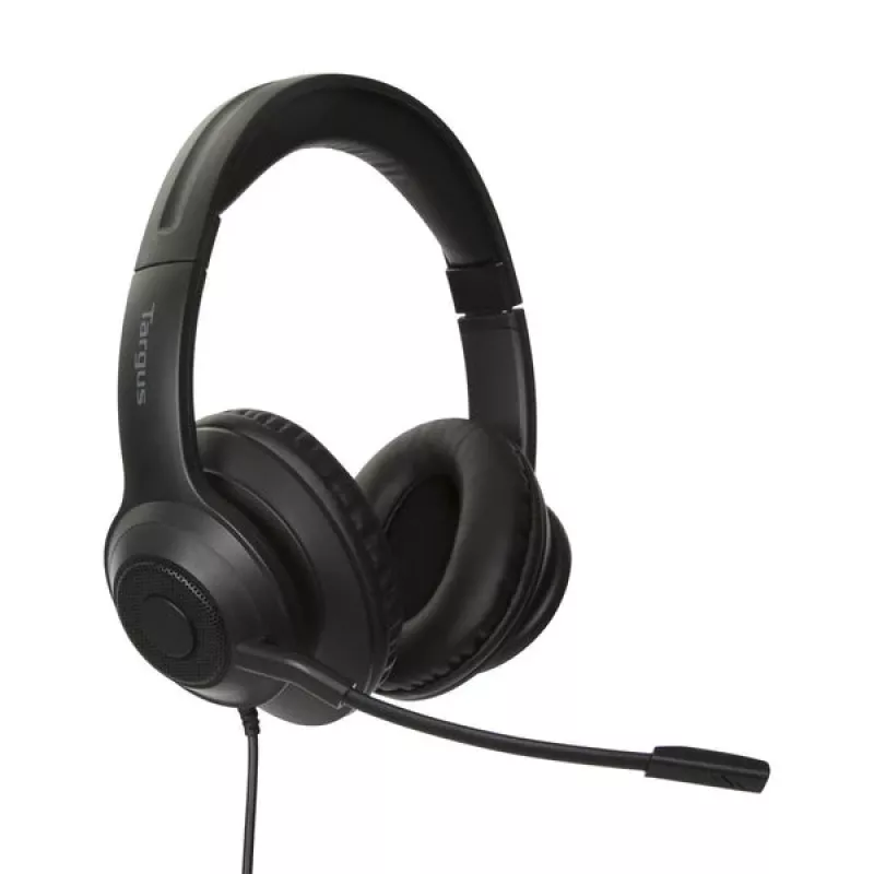 Headset Targus AEH102GL com fios arco de cabeça chamadas/música USB Type-A preto