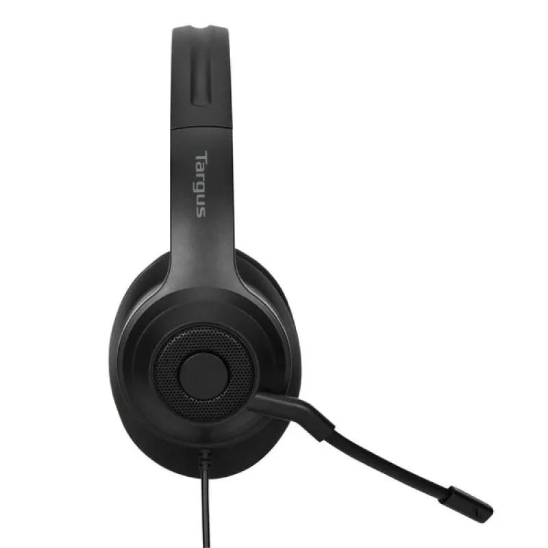 Headset Targus AEH102GL com fios arco de cabeça chamadas/música USB Type-A preto