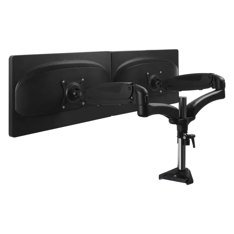 Suporte de secretária ARCTIC Z2-3D Gen 3 braço duplo para monitor com mola a gás, grampo, 8 kg, 73,7 cm (29 polegadas), 86,4 cm (34 polegadas), 100 x 100 mm, preto