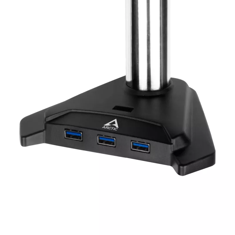 Suporte de secretária ARCTIC Z2-3D Gen 3 braço duplo para monitor com mola a gás, grampo, 8 kg, 73,7 cm (29 polegadas), 86,4 cm (34 polegadas), 100 x 100 mm, preto