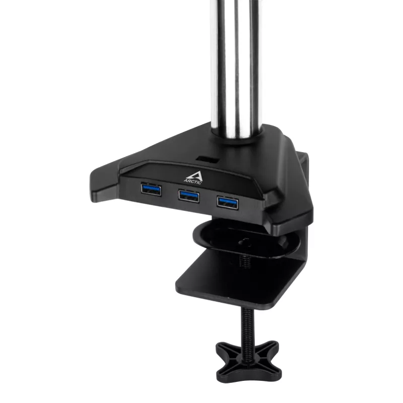 Suporte de secretária ARCTIC Z2-3D Gen 3 braço duplo para monitor com mola a gás, grampo, 8 kg, 73,7 cm (29 polegadas), 86,4 cm (34 polegadas), 100 x 100 mm, preto
