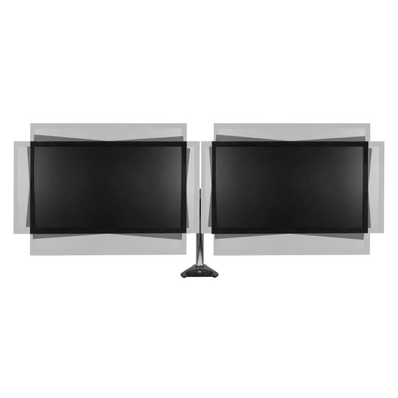 Suporte de secretária ARCTIC Z2-3D Gen 3 braço duplo para monitor com mola a gás, grampo, 8 kg, 73,7 cm (29 polegadas), 86,4 cm (34 polegadas), 100 x 100 mm, preto