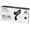 Suporte de secretária com mola a gás para monitor Arctic X1-3D — para ecrãs até 43 polegadas / 10 kg, VESA 75x75–100x100, preto