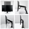 Suporte de secretária com mola a gás para monitor Arctic X1-3D — para ecrãs até 43 polegadas / 10 kg, VESA 75x75–100x100, preto