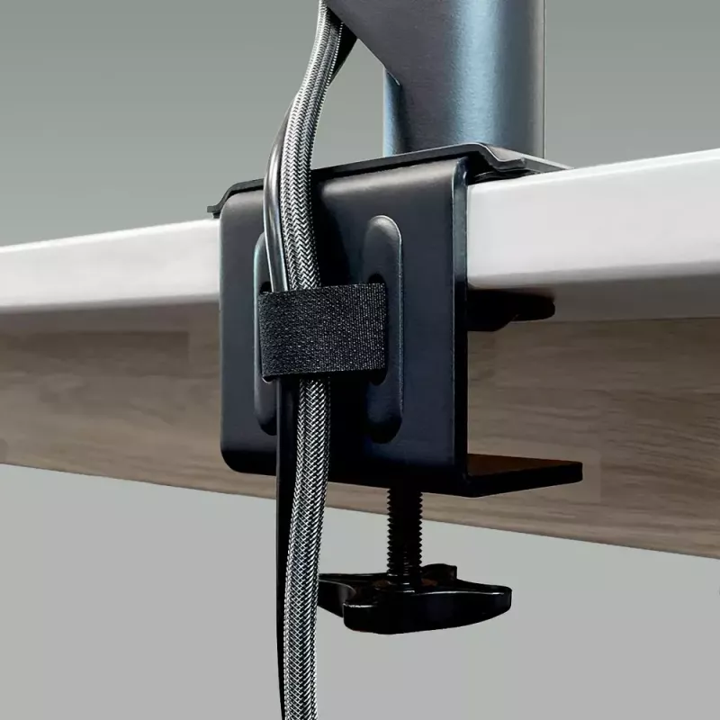Suporte de secretária com mola a gás para monitor Arctic X1-3D — para ecrãs até 43 polegadas / 10 kg, VESA 75x75–100x100, preto