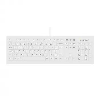 Teclado médico Contour Design Active Key Contour ClassicClean IP68 Full-Size com fios Branco DE C8100