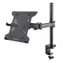 Suporte para portátil StarTech.com – suporte para monitor e portátil – ecrãs até 34 polegadas (8 kg) e portáteis (4,5 kg) – braço articulado VESA para portátil – montagem por grampo/ilharó