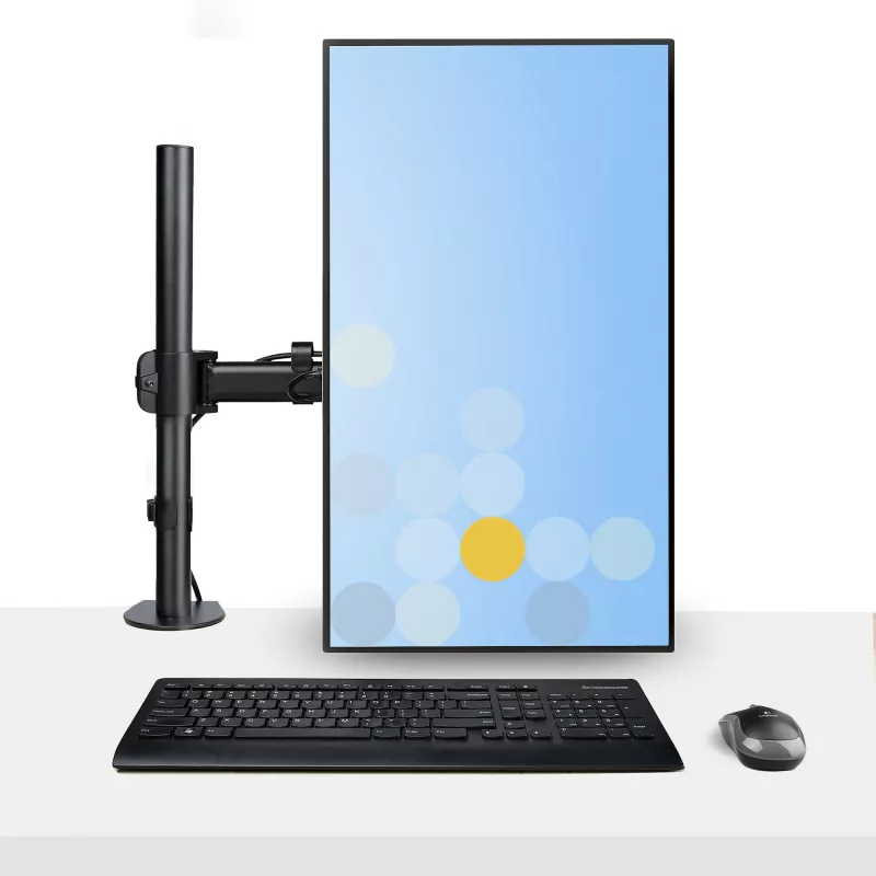 StarTech.com A-LAPTOP-DESK-MOUNT suporte de secretária para monitor e portátil, para ecrãs até 34 polegadas (8 kg / 17,6 lb) e portáteis (4,5 kg / 9,9 lb), braço articulado com tabuleiro VESA para portátil, montagem com grampo