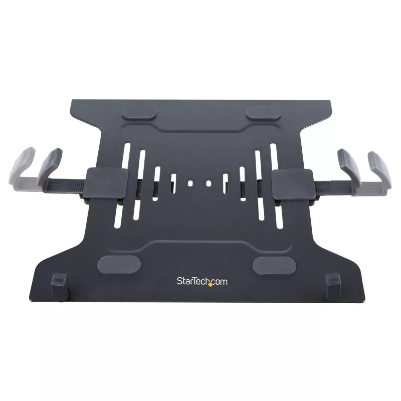 StarTech.com A-LAPTOP-DESK-MOUNT suporte de secretária para monitor e portátil, para ecrãs até 34 polegadas (8 kg / 17,6 lb) e portáteis (4,5 kg / 9,9 lb), braço articulado com tabuleiro VESA para portátil, montagem com grampo