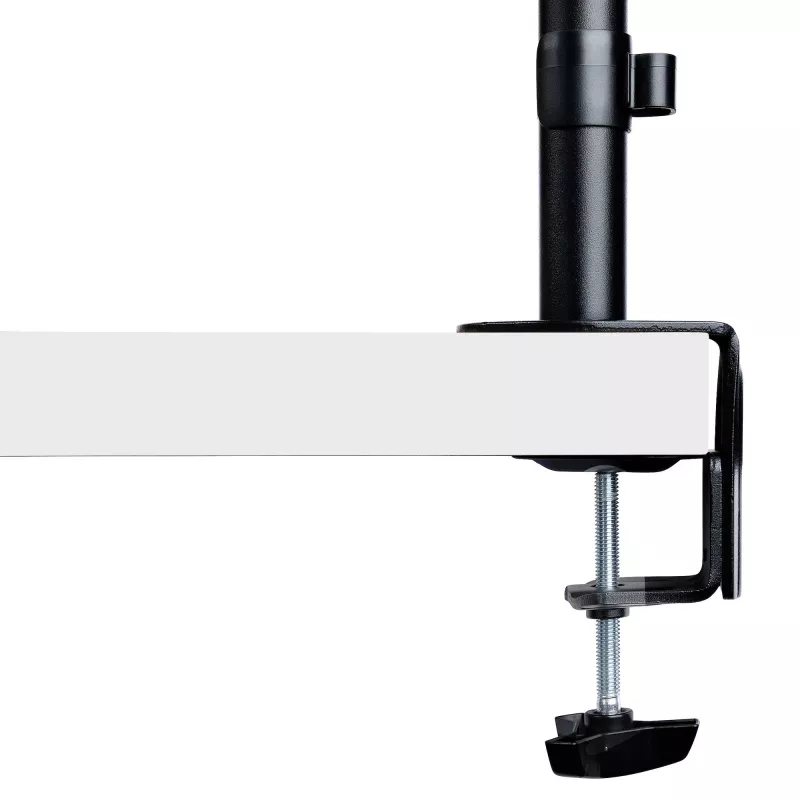 StarTech.com A-LAPTOP-DESK-MOUNT suporte de secretária para monitor e portátil, para ecrãs até 34 polegadas (8 kg / 17,6 lb) e portáteis (4,5 kg / 9,9 lb), braço articulado com tabuleiro VESA para portátil, montagem com grampo