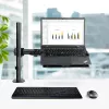 StarTech.com A-LAPTOP-DESK-MOUNT suporte de secretária para monitor e portátil, para ecrãs até 34 polegadas (8 kg / 17,6 lb) e portáteis (4,5 kg / 9,9 lb), braço articulado com tabuleiro VESA para portátil, montagem com grampo