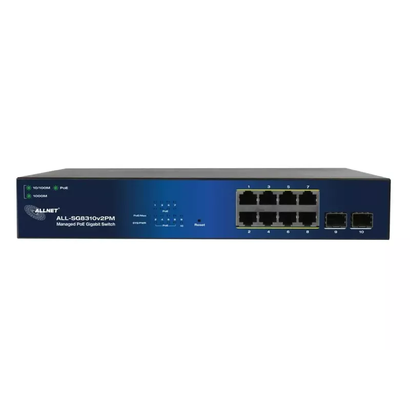 Switch gerido ALLNET 209904 Gigabit Ethernet 8 portas PoE