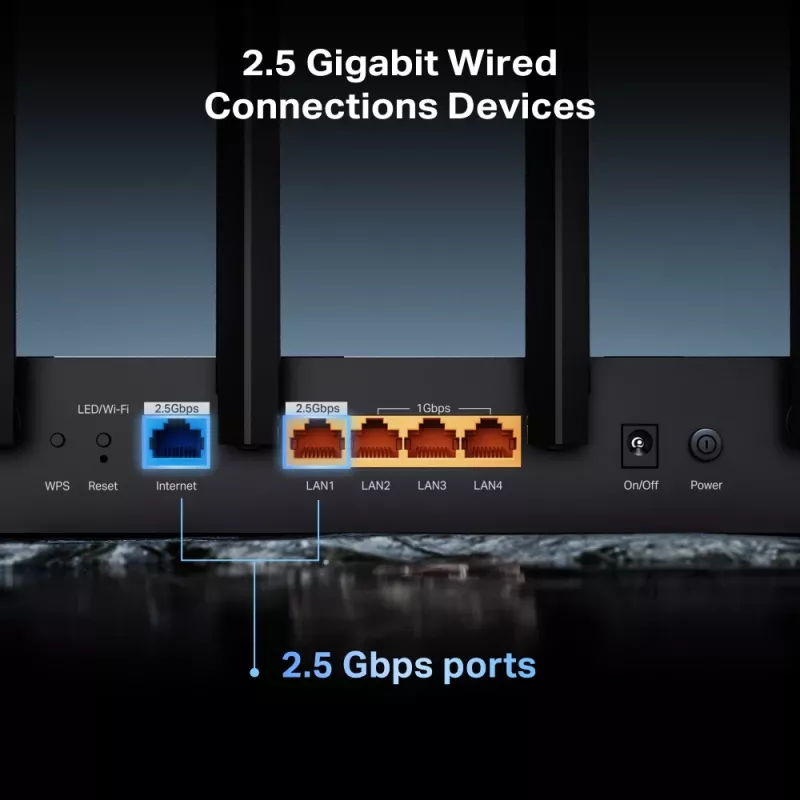 Router TP-Link Archer BE400 2.5 Gigabit Ethernet Dual-Band (2,4 GHz / 5 GHz) preto
