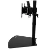 Suporte StarTech.com para dois monitores – horizontal – preto, autónomo, 8 kg, 61 cm (24 polegadas), 100 x 100 mm, altura ajustável, preto