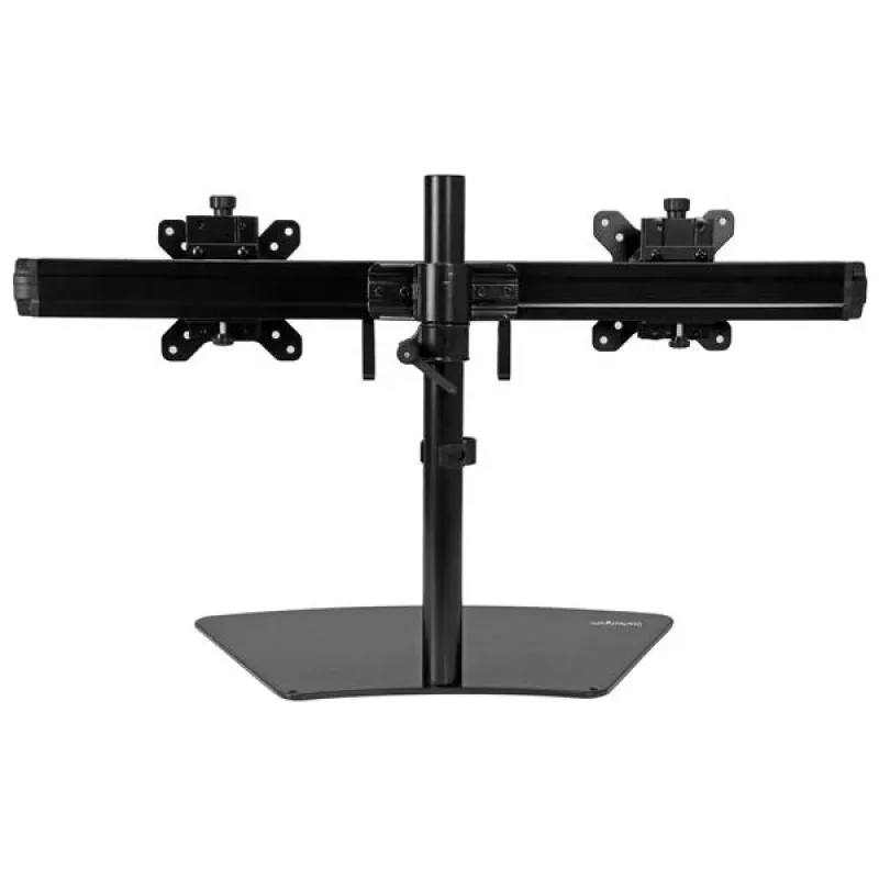 Suporte StarTech.com para dois monitores – horizontal – preto, autónomo, 8 kg, 61 cm (24 polegadas), 100 x 100 mm, altura ajustável, preto