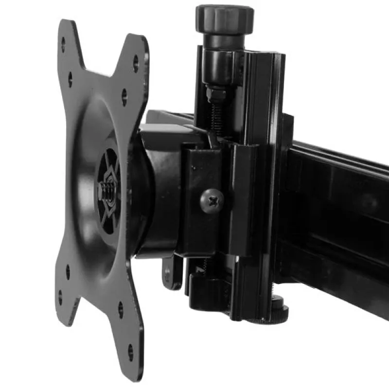 Suporte StarTech.com para dois monitores – horizontal – preto, autónomo, 8 kg, 61 cm (24 polegadas), 100 x 100 mm, altura ajustável, preto