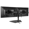 Suporte StarTech.com para dois monitores – horizontal – preto, autónomo, 8 kg, 61 cm (24 polegadas), 100 x 100 mm, altura ajustável, preto