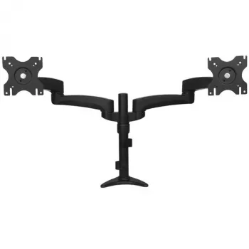 Suporte de secretária StarTech.com para dois monitores - ajustável, braçadeira, 13,6 kg, 30,5 cm (12 polegadas), 61 cm (24 polegadas), 100 x 100 mm, preto