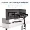 Suporte de secretária StarTech.com para dois monitores - ajustável, braçadeira, 13,6 kg, 30,5 cm (12 polegadas), 61 cm (24 polegadas), 100 x 100 mm, preto