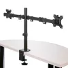 Braço StarTech.com para dois monitores com montagem na secretária - braçadeira/passagem de cabo para monitor VESA até 32 polegadas - braço de monitor articulado ergonómico - altura ajustável/inclinação/rotação/giro