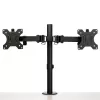 Braço StarTech.com para dois monitores com montagem na secretária - braçadeira/passagem de cabo para monitor VESA até 32 polegadas - braço de monitor articulado ergonómico - altura ajustável/inclinação/rotação/giro