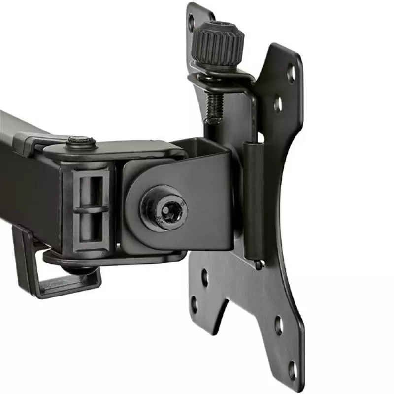 Braço StarTech.com para dois monitores com montagem na secretária - braçadeira/passagem de cabo para monitor VESA até 32 polegadas - braço de monitor articulado ergonómico - altura ajustável/inclinação/rotação/giro
