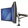 Braço StarTech.com para dois monitores com montagem na secretária – totalmente articulado – Premium