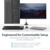 Braço StarTech.com para dois monitores com montagem na secretária – totalmente articulado – Premium